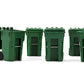 First Gear 90-0519 1:34 Set of Six Trash Carts - Green (6)