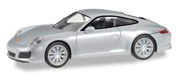 Herpa 038638 1:87 Porsche 911 Carrera 4S, Rhodium Silver Metallic
