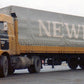 WSI 01-2260 1:50 Newexco Mack F700 4x2 Classic Curtain Side Trailer-3 Axle