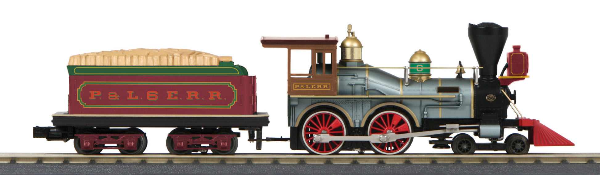MTH 30-1717-1 O P&LE RailKing 4-4-0 General Steam Loco w/ P-S 3.0 #6