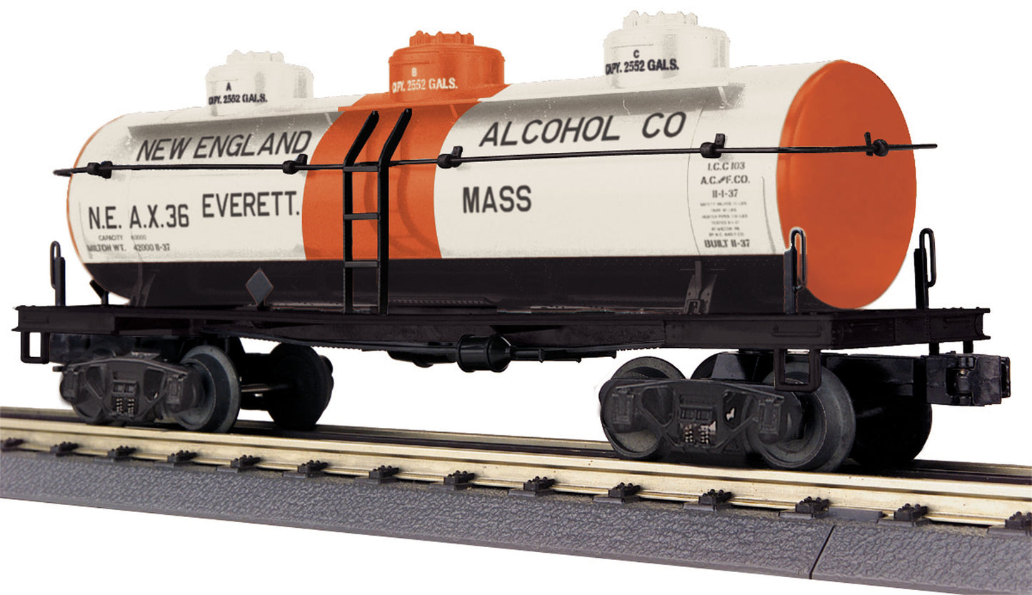 MTH 30-73503 O New England Alcohol 3-Dome Tank Car