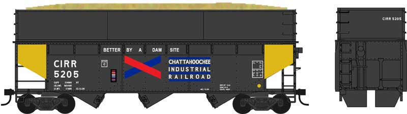 Bowser 60217 HO Chattahoochee Industrial 70 Ton Wood Chip Hopper Kit #5205