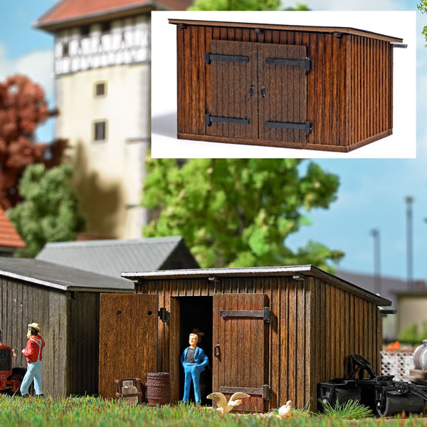 Busch 1594 HO Wooden Shed
