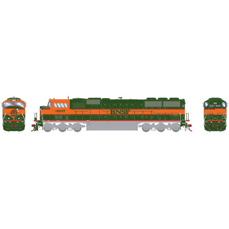 Athearn G67424 HO BNSF/Great Pumpkin SD60M Diesel Locomotive w/DCC & Sound #9297