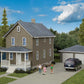 Walthers 933-3792 HO Two Story House with Garage Kit