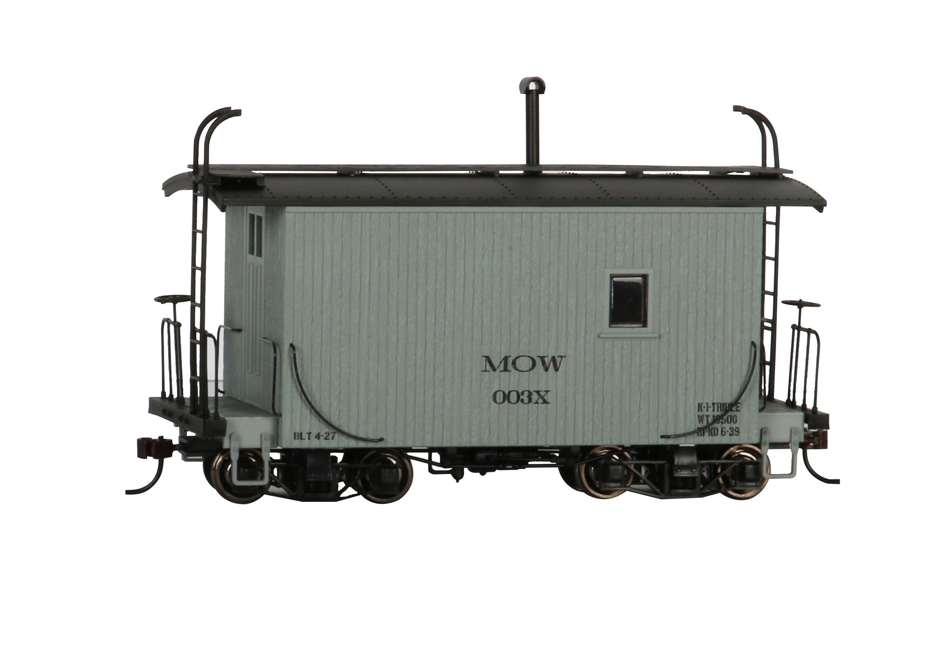 Bachmann 26561 On30 MOW Data Only Gray 18' Logging Caboose