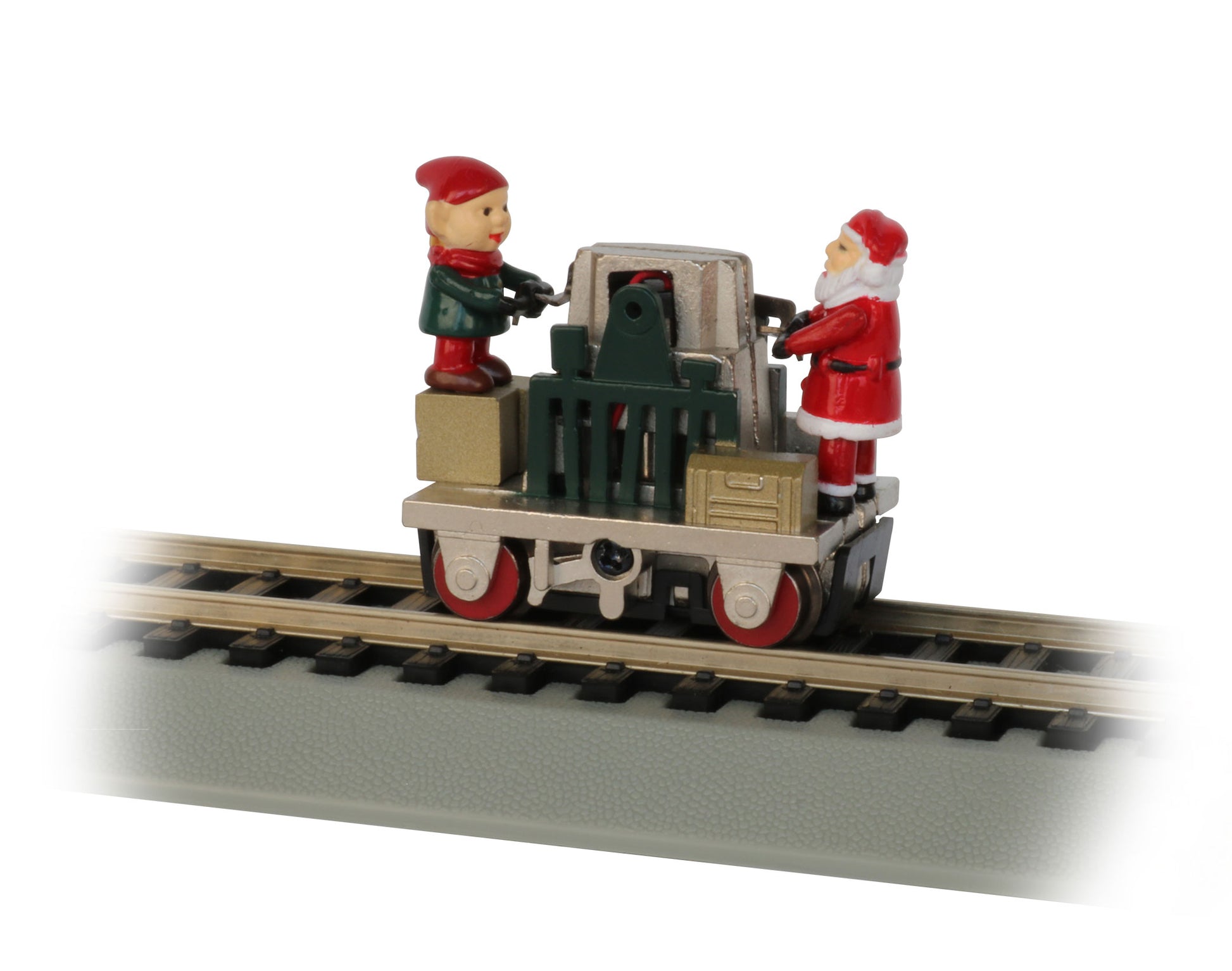 Bachmann 46224 HO Christmas Gandy Dancer Operating Hand Car