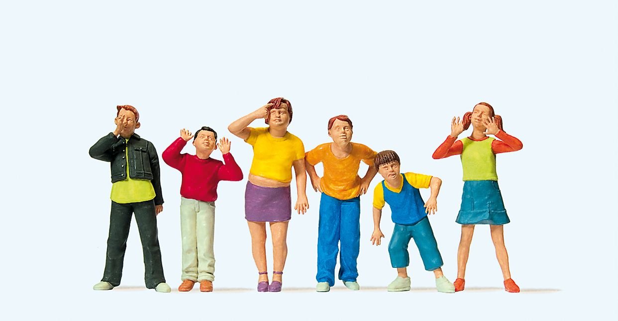 Preiser 65356 O Pedestrians Children Figures (Set of 6)
