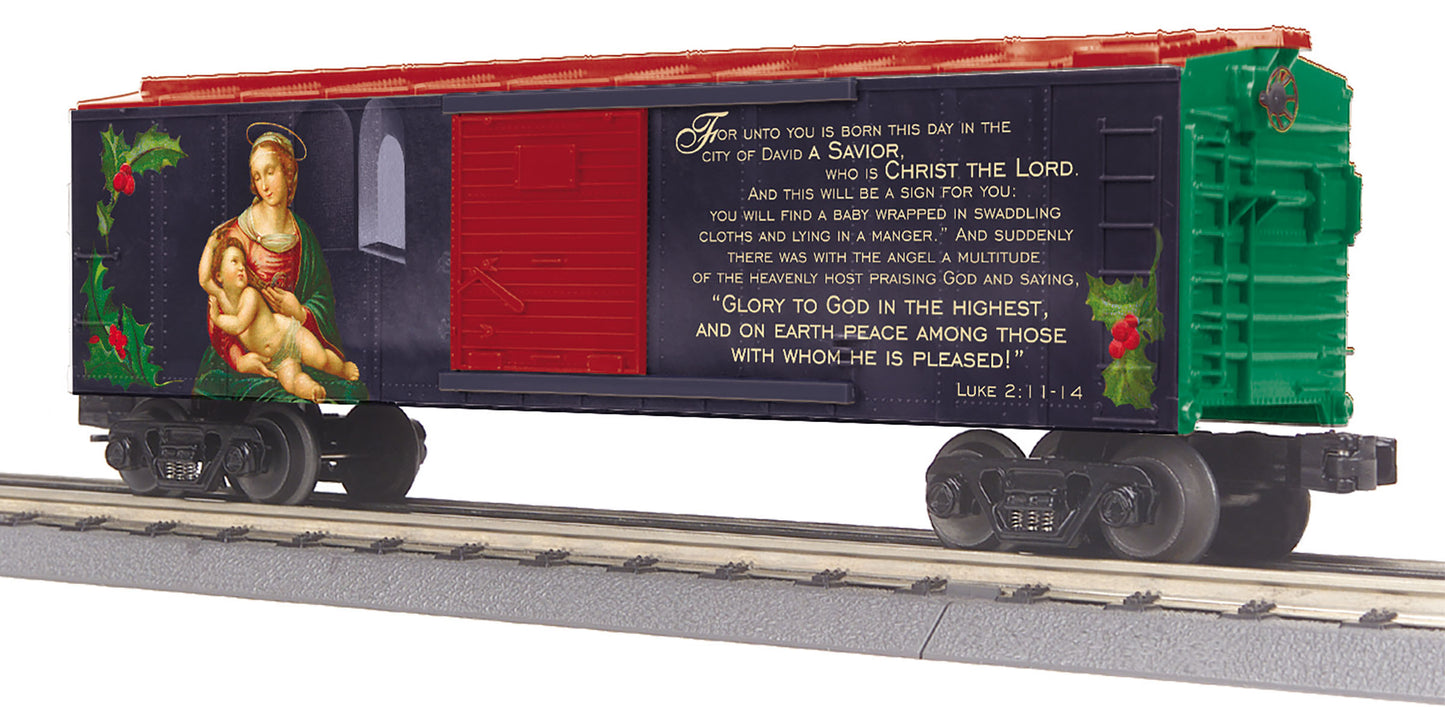 MTH 30-74889 O Christmas Box Car (Traditional) LN/Box