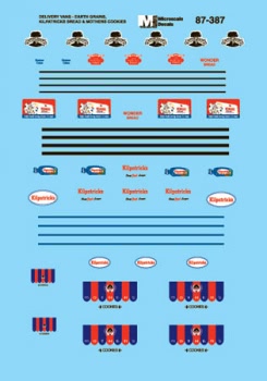 Microscale 60-387 N Mothers Cookies,Earth Grains,Kilpatrick's Bread Decal Sheet