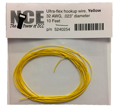 NCE 0254 HO Strand Ultra Flex Wire 10' 32 AWG, Yellow