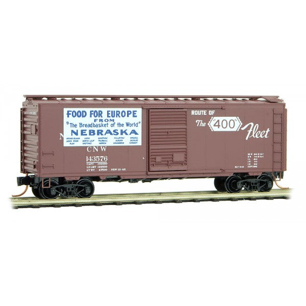 Micro-Trains 02000037 N Chicago & Northwestern 40' Single Door Boxcar #143576