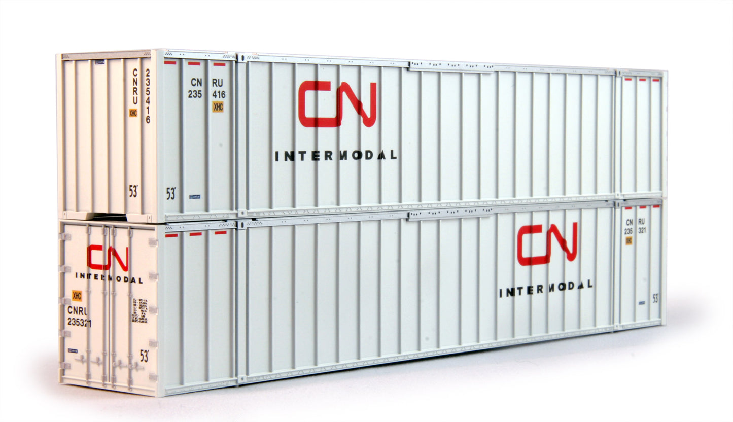 Kato 30-9027 HO Canadian National 53' Intermodal Containers #235321 & #235416