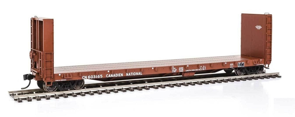 Walthers 920-104317 HO Canadian National 50' Bulkhead Flatcar #603165