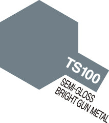 Tamiya 85100 TS-100 Bright Gun Metal - 100 ml Lacquer Spray Paint Can