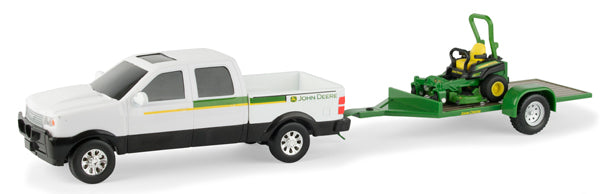 Ertl 45520 1:32 John Deere Dealer Pickup with Flatbed Trailer and ZTrak Mower