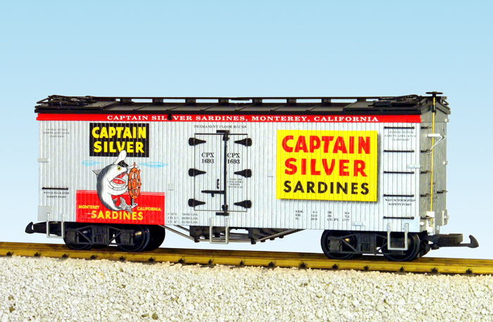 USA Trains R16448 G Captain Silver U.S. Refrigerator Cars (Silver/Black)