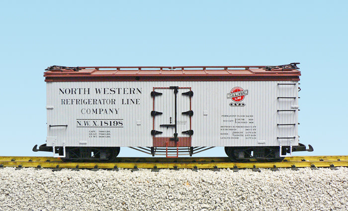 USA Trains R16491A G North Western U.S. Refrigerator Cars (Gray/BC Red) #18198