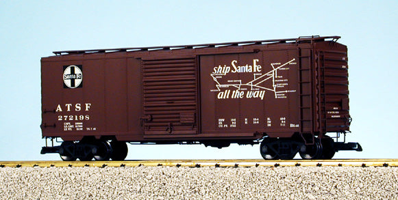 USA Trains R19226C G Gauge Santa Fe 40 Ft. PS-1 Simulated Steel Box Car #272200