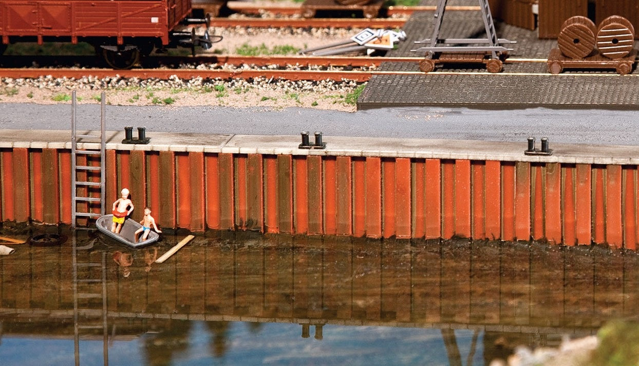 Walthers 949-4150 HO Harbor Wall Kit (Pack of 2)