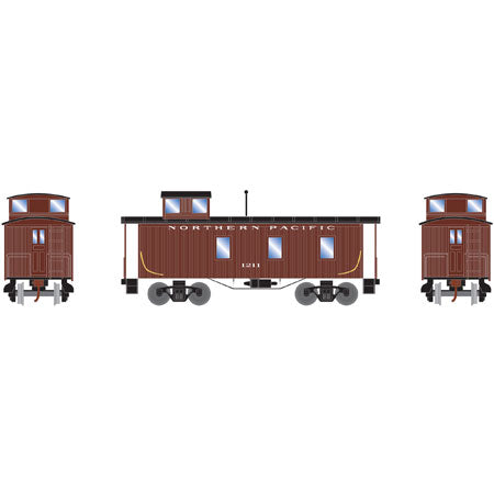 Roundhouse 17781 HO Northern Pacific 30' 3-Window Caboose #1211