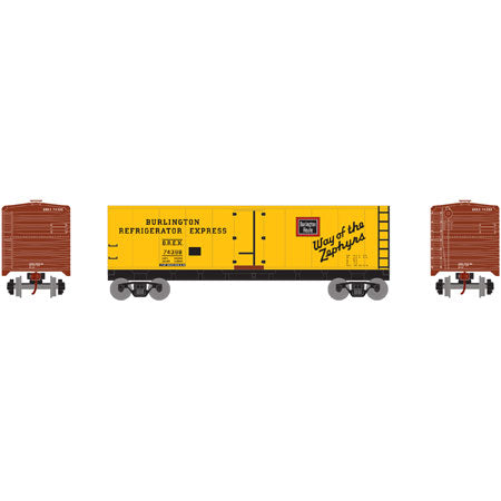 Roundhouse 86065 HO Chicago, Burlington & Quincy 40' Steel Reefer #74398