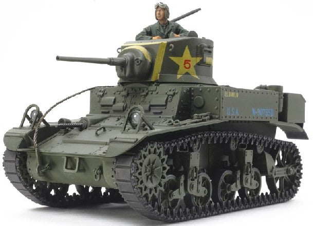Tamiya 35360 1:35 US LightM3 Stuart Late Production Military Tank Model Kit