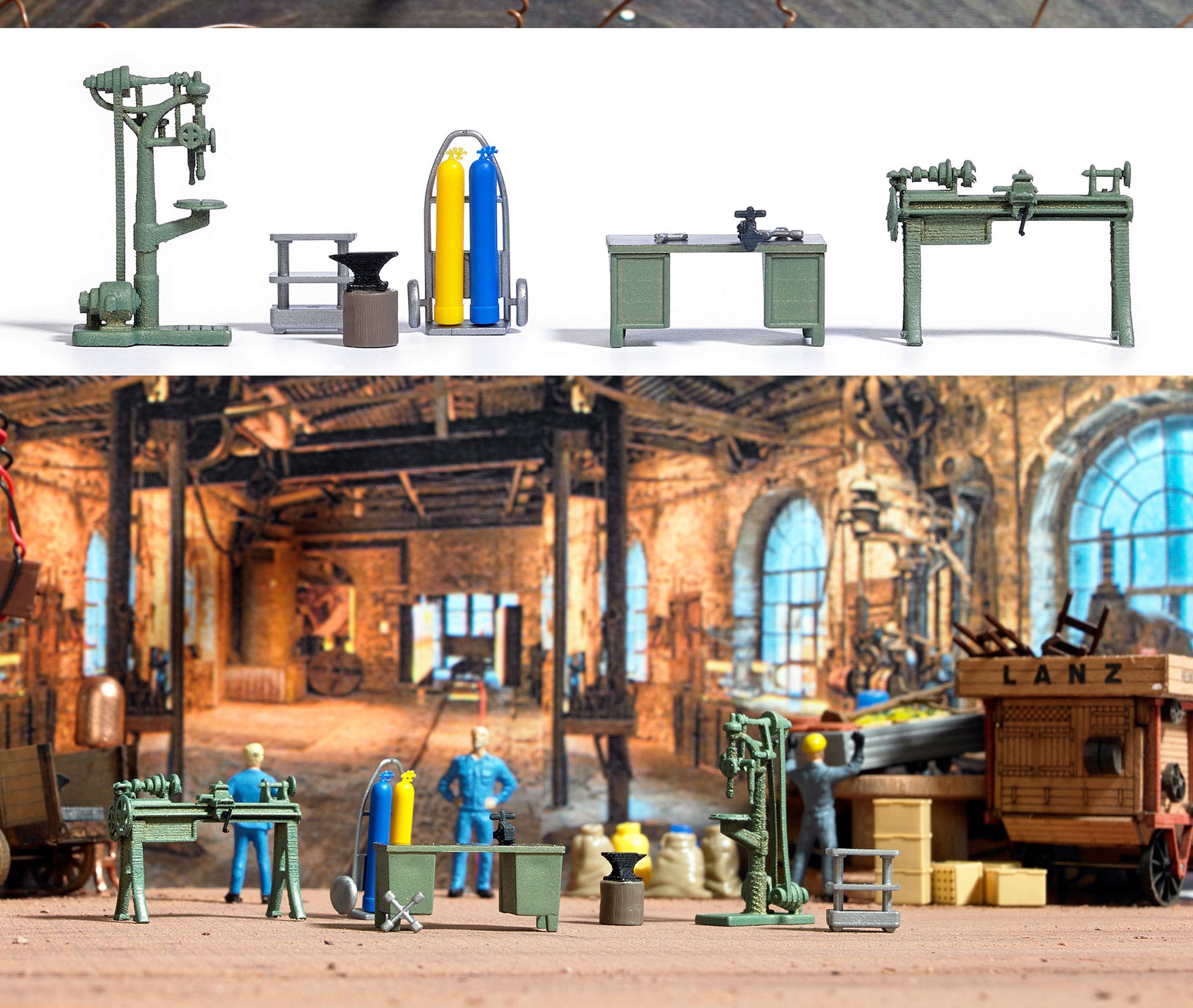 Busch 1185 HO Workshop Equipment