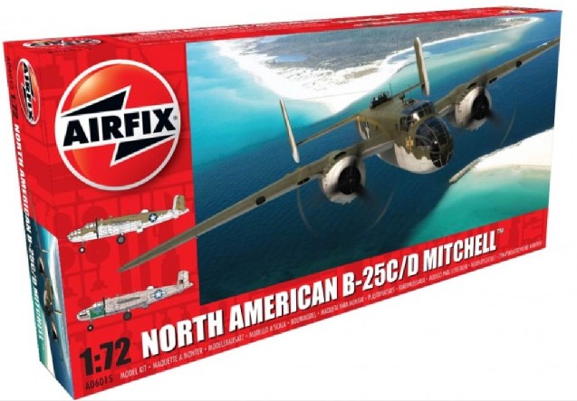 Airfix Products A06015 1:72 North American B-25C/D Mitchell Military Plane Kit