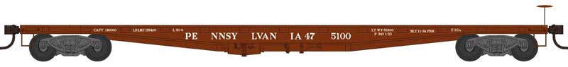 Bowser 41928 HO Pennsylvania 50 Foot Flat Car Kits & Ready-to-Run #475156