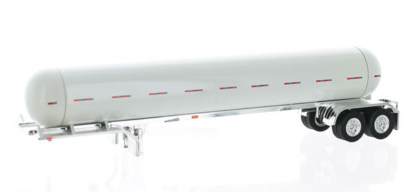Tonkin 94979 1:87 Propane Tanker in White with Chrome Frame - Trailer Only