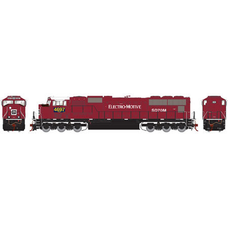 Athearn G69353 HO CSX/Ex-EMDX SD70M Diesel Locomotive with DCC & Sound #4697