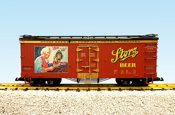USA Trains R16014 G Storz Beer U.S. Refrigerator Car (Oxide/Black) #1876
