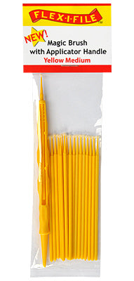 Flex-I-File M929005 Yellow Medium Magic Brush w/Applicator Handle (Pack of 18)