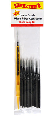 Flex-I-File N934002 Black Long Tip Nano Brush with Applicator (Pack of 24)