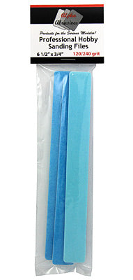 Alpha Abrasives 0312 6 1/2" x 3/4" Medium Professional Sanding File (Pack of 3)