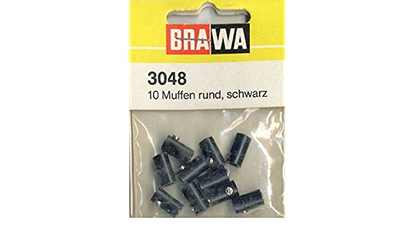 Brawa 3048 Round Sockets Balck (10)