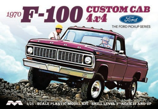Moebius Models 1230 1:25 1970 Ford F100 Custom Cab 4x4 Pickup Truck