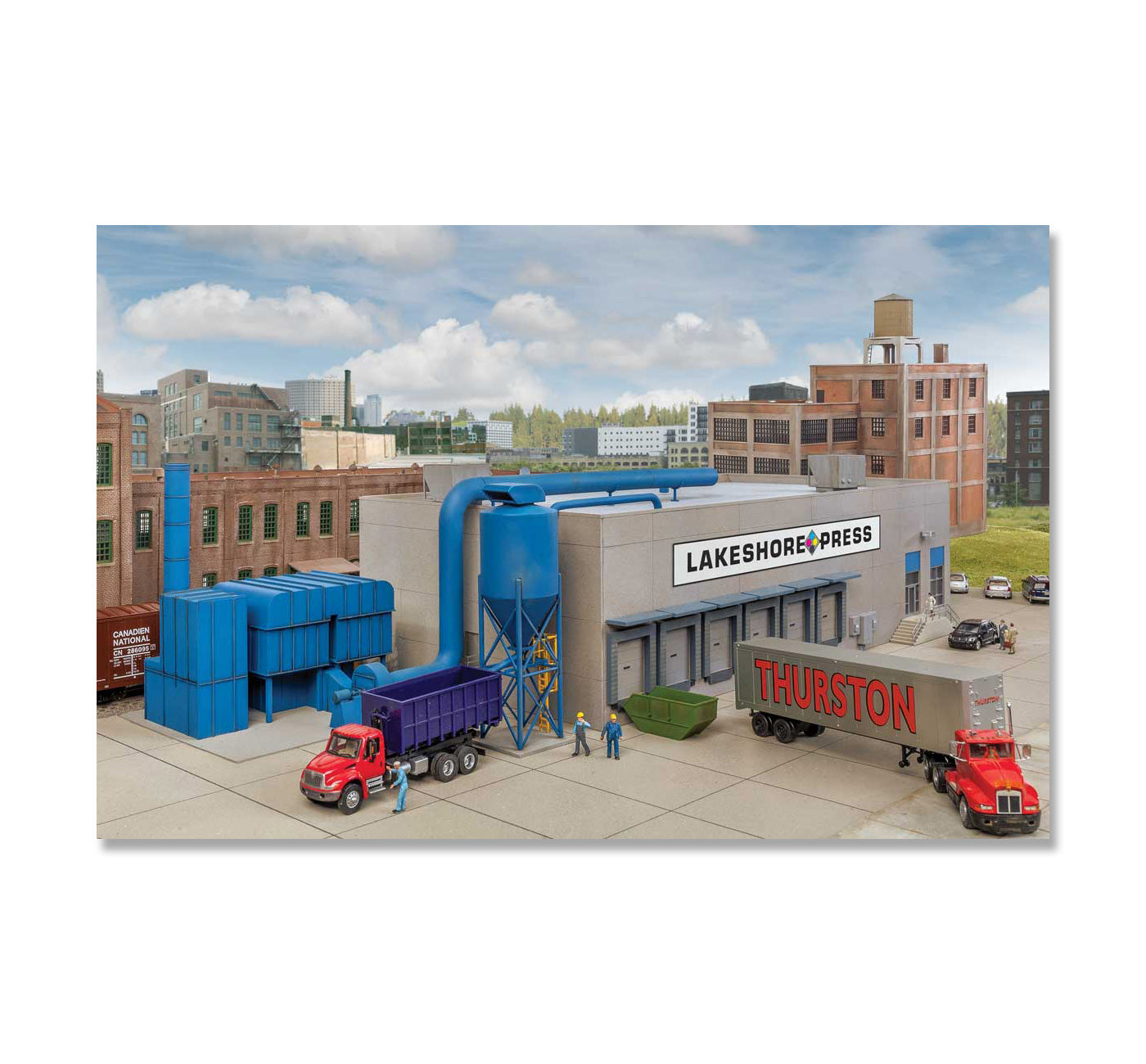 Walthers 933-4079 HO Modern Industrial Park Modern Printing Plant Kit