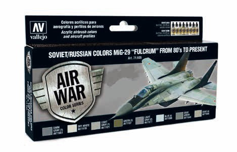 Vallejo Paint 71605 Soviet/Russian MiG-29 Fulcrum From 80's to Present Paints