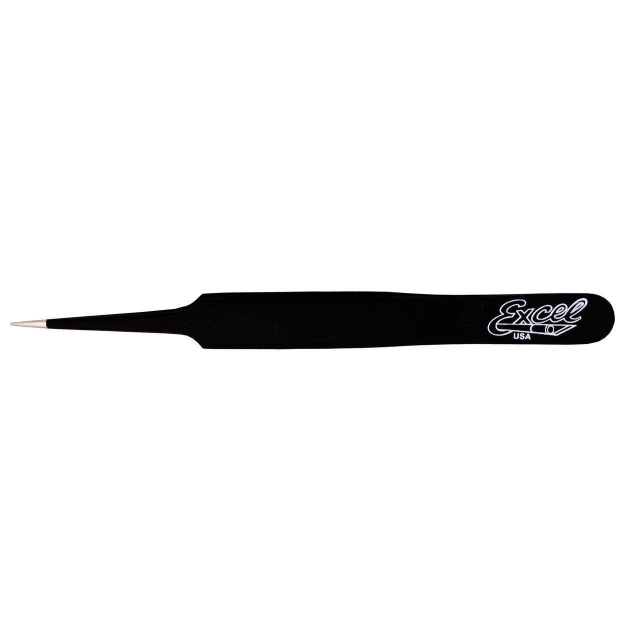 Excel 30421 Black Straight Point Tweezers