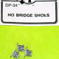 Durango Press DP-34 HO Scale Scratchbuilder Series Bridge Shoes (Pack of 4)