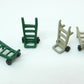 Durango Press 142 HO Scale 2 Wheel Hand Cart White Metal (Pack of 4)