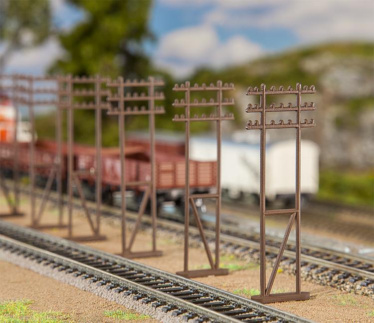 Faller 180921 HO Scale Telegraph Poles (Pack of 6)