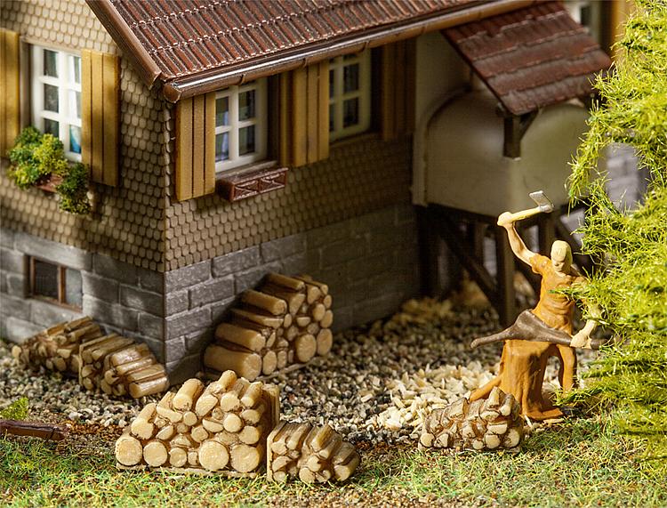 Faller 180940 HO Small Stacks Of Firewood (6)