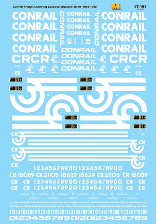 Microscale 87-161 HO 1976 + Conrail Caboose & Boxcars Lettering Decal Sheet