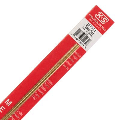 K&S 8161 3/64'' x Solid Brass Rod (Pack of 4)