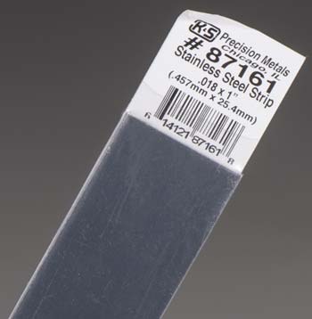 K&S 87161 .018" x 1" x 12" Stainless Steel Strip