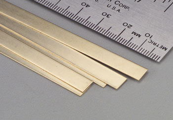 K&S 9709 .016" x 1/4" x 36 Brass Strip