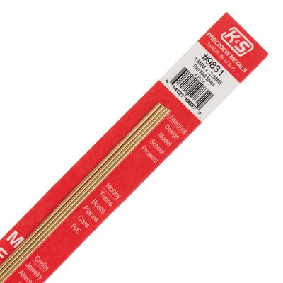 K&S 9831 1/16" x .008" x 12"  Thin Brass Tube (Pack of 4)